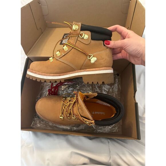 Timberland Womens LTD Heritage Vibram Lux Waterproof Wheat 6" Boots Tan Size 7 - Picture 7 of 13